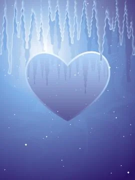Frozen heart Stock Illustration