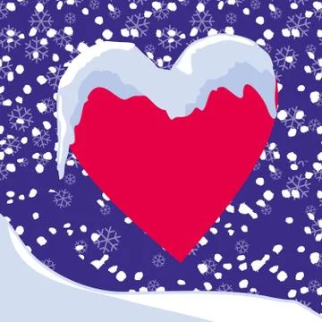 Frozen heart Stock Illustration