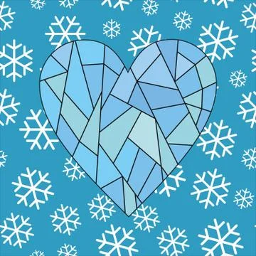 Frozen heart Stock Illustration