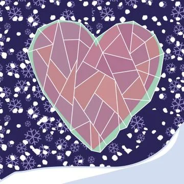 Frozen heart Stock Illustration