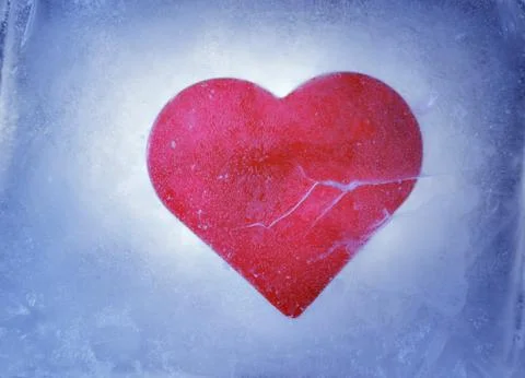 Frozen heart Stock Photos
