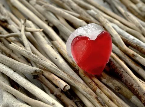 Frozen heart Foto stock
