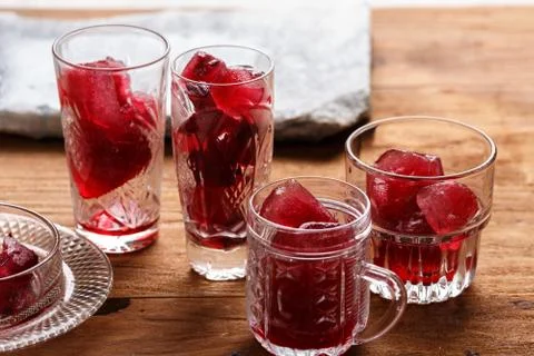 Frozen hibiscus tea Foto stock