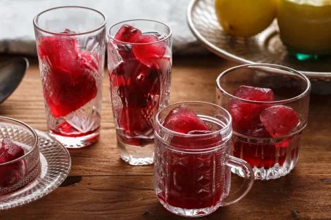 Frozen hibiscus tea Stock Photos