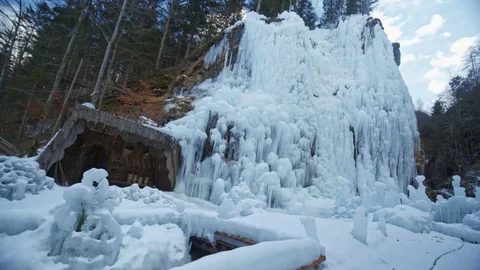 A frozen hill full of ice Stock Footage 85063914