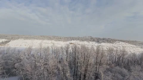 Frozen Hill Side In Devon Alberta Stock Footage 330900989
