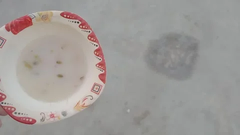 Frozen Homemade Paste Stored in a Small Bowl Video stock 346983456