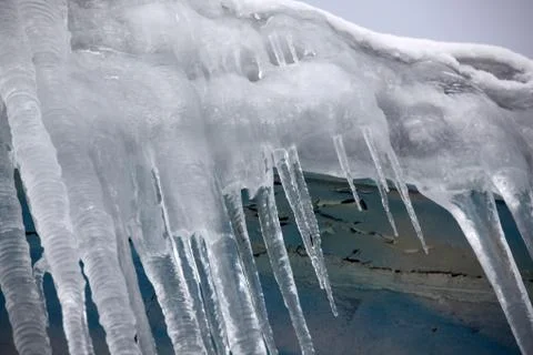 Frozen ice background day light Stock Photos