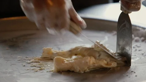 Frozen Ice Cream Making Process Vídeo Stock 128461095