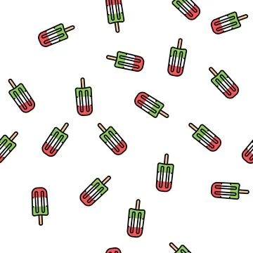 Frozen ice cream vector seamless pattern Stockillustratie