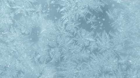 Frozen Ice Crystals Background Loop Stock Footage 141039396