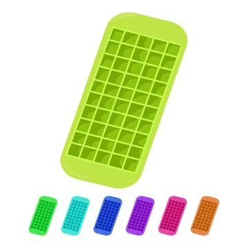 Frozen ice cube tray color icon vector graphic Stock Illustration