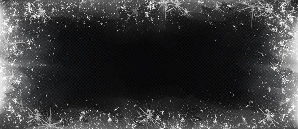Frozen ice frame on transparent background 스톡 일러스트