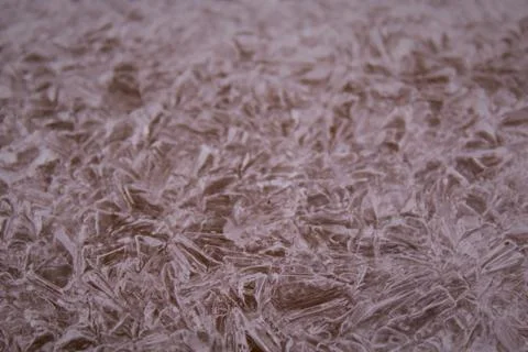Frozen ice on a puddle Foto stock