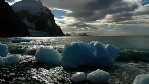 Frozen Ice Shore Video stock 95096641