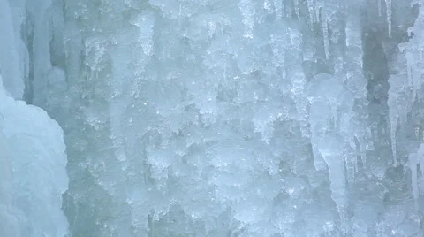 Frozen ice water fall Video stock 44611743