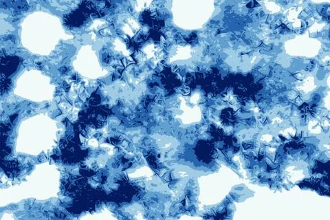 Frozen icy background with blue ice crystals Stock Illustration