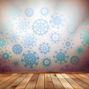 Frozen interior, christmas background. EPS 10 Stock-Illustration