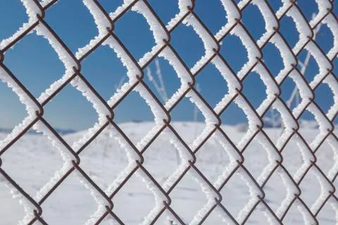 Frozen Iron Grate Stock Photos