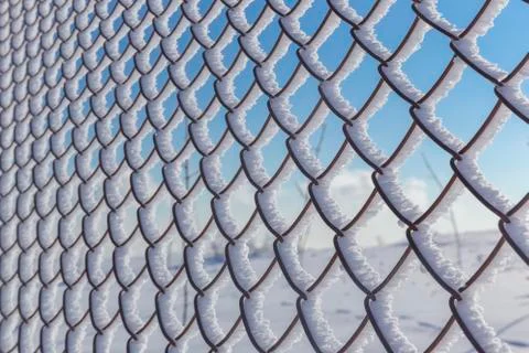 Frozen Iron Grate Stock Photos