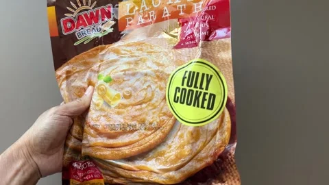 Frozen Lachha Paratha Bread Vídeo Stock 254822347