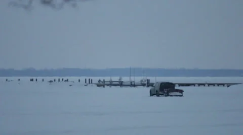 Frozen Lake 01 Stock Footage 34242908