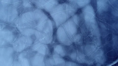 Frozen lake from above Stock Footage 77929414