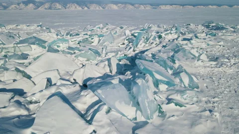 Frozen Lake Baikal Stock Footage 150824415