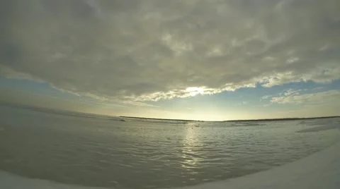 Frozen lake. Video stock 45913113