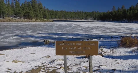 Frozen Lake Stock Footage 145919726