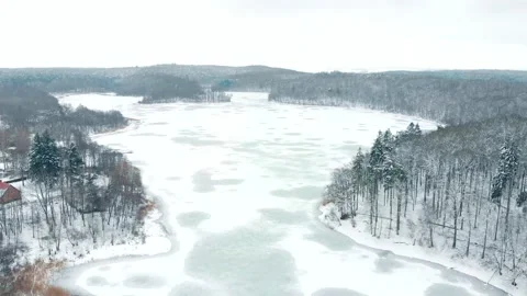 Frozen lake Stock Footage 146618001