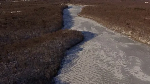 Frozen Lake Stock Footage 151055601