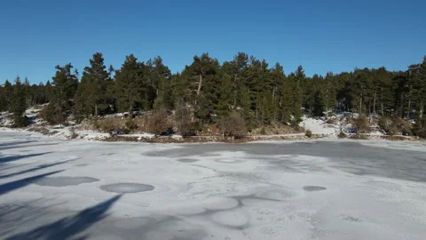 Frozen Lake Stock Footage 169054283