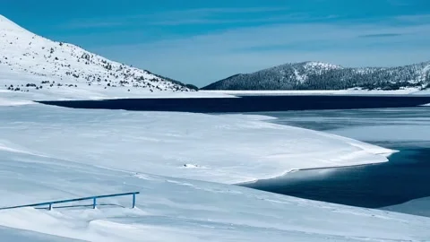 Frozen lake Stock Footage 220173816