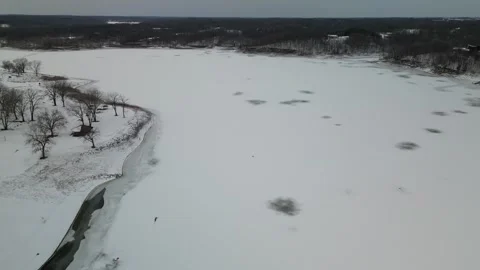 Frozen lake Stock Footage 296425743