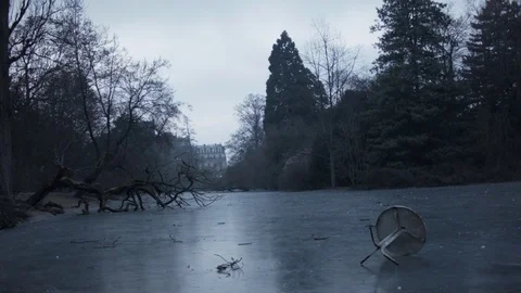 Frozen lake in Paris Stock Footage 71796381