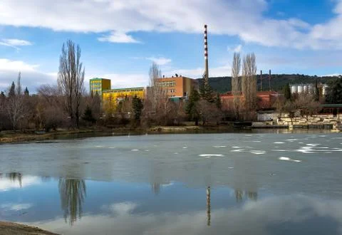 Frozen lake Stock Photos