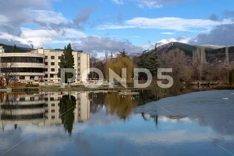 Frozen lake Stock Photos