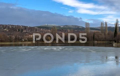 Frozen lake Stock Photos