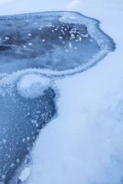 Frozen lake Stock Photos