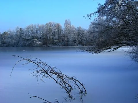 Frozen lake Stock Photos
