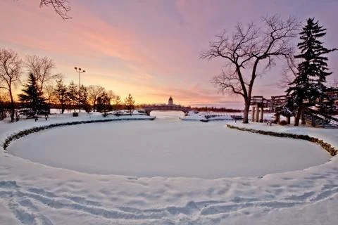 Frozen lake Stock Photos