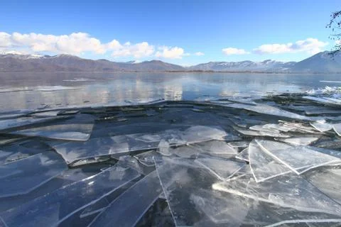 Frozen lake Stock Photos