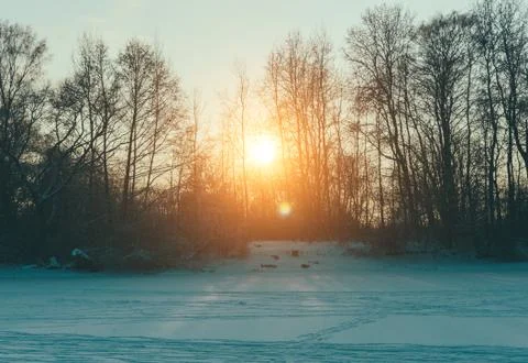 On The Frozen Lake Stock Photos