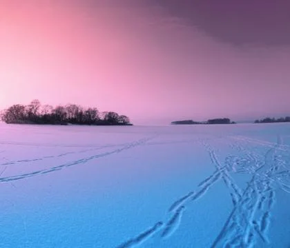 On The Frozen Lake Stock Photos
