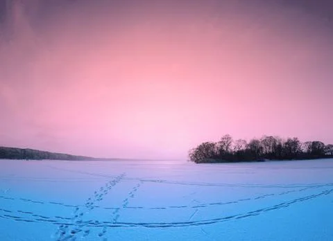 On The Frozen Lake Stock Photos