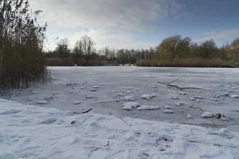 Frozen lake Stock Photos
