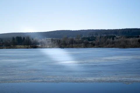 Frozen lake Stock Photos