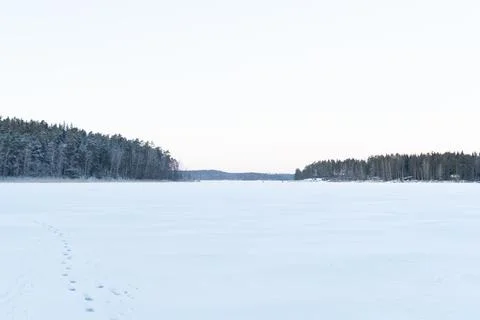 The Frozen Lake Stock Photos