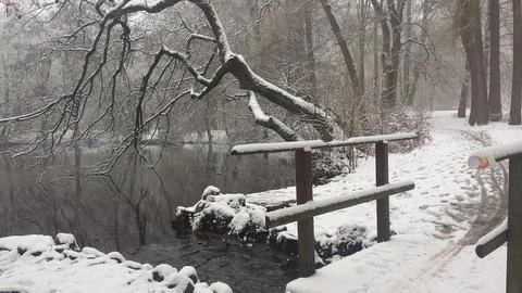 Frozen lake Stock Photos